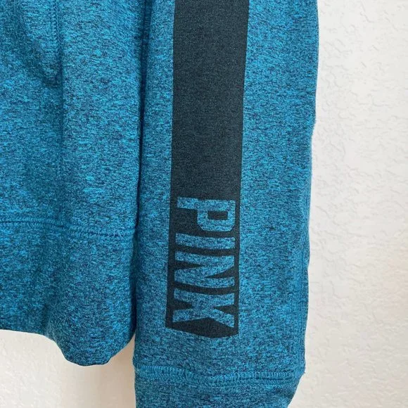 PINK Victoria's Secret 1/4 zip Pullover, Blue, Size S - Picture 5 of 7